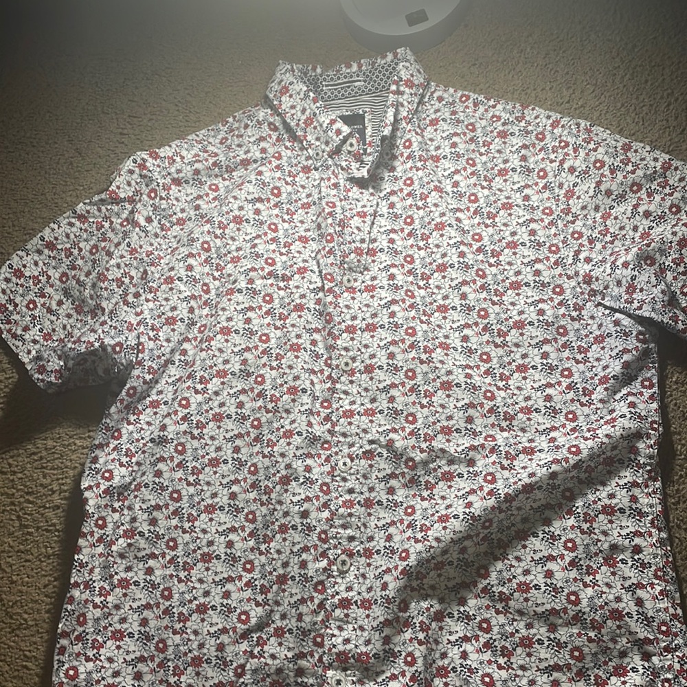 Denim flower dress shirt